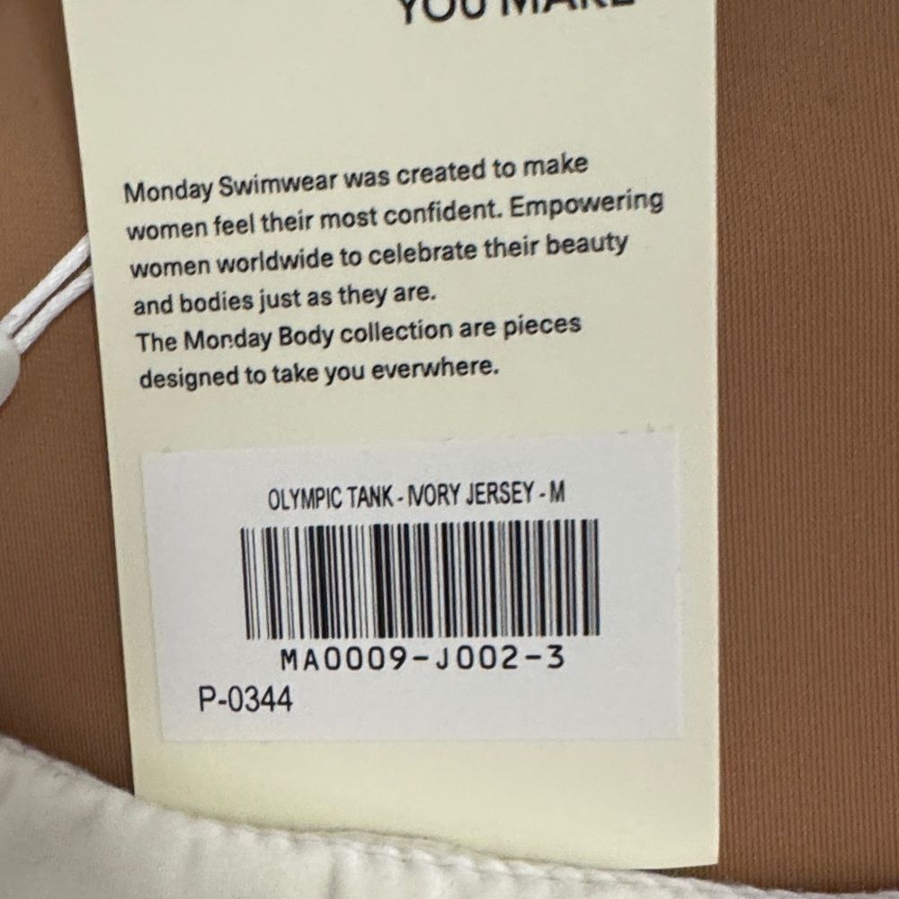 Monday Swimwear Ivory Tank Top - Picture 2 of 9